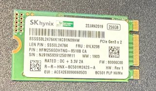 SK hynix 256GB SSD PCIe Gen3 x2 -2242- DISCO SSD
