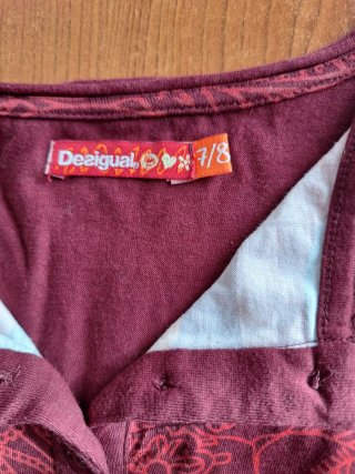 Abito rosso bordeaux fantasia Desigual nuovo