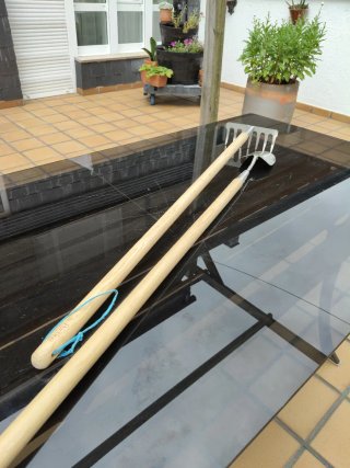 Set di attrezzi da giardino in acciaio inossidabile con rastrello e pala