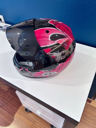 Casco NZI Negro y Rosa