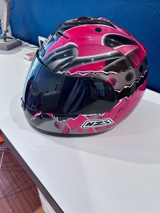 Casco NZI Negro y Rosa
