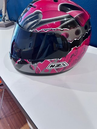 Casco NZI Negro y Rosa