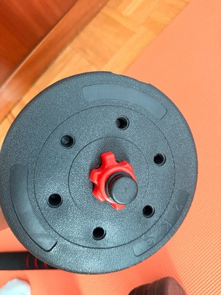 Pesas 15 kg + mat de yoga+ soporte de rodillas