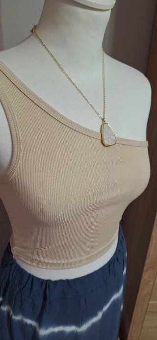 Top Shein Beige Talla S