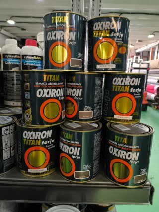 Lote 10x750ml Oxiron Forja Óxido Rojo.
