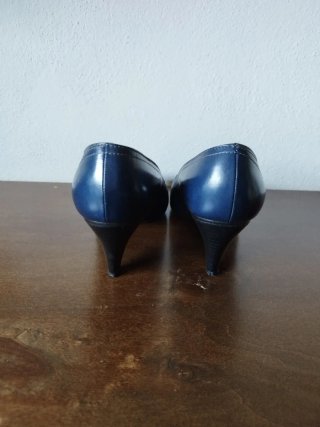 Scarpe Bruno Magli blu tacco vintage