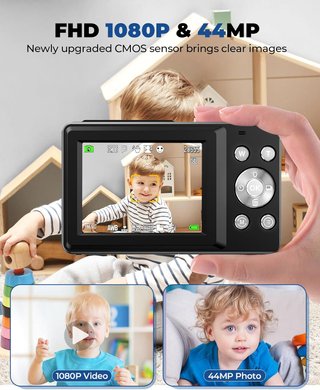 SIN ABRIR Cámara Digital para Niños 1080P 44MP