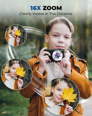 SIN ABRIR Cámara Digital para Niños 1080P 44MP