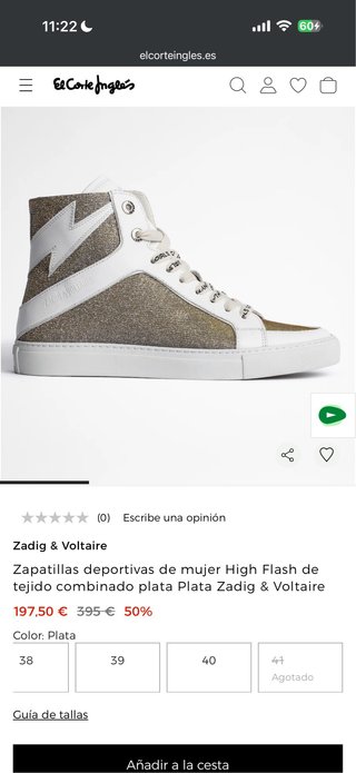 Zadig & Voltaire T.41 Piel y Tejido Reflectante (7
