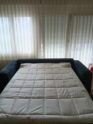 Sofá Cama Azul Grisáceo