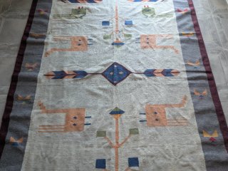 Tappeto Kilim Etnico Boho Beige Multicolor