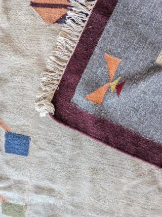 Tappeto Kilim Etnico Boho Beige Multicolor
