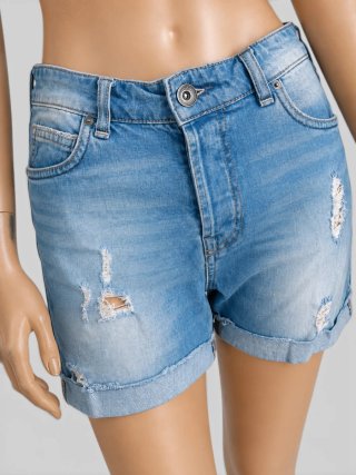 Shorts Vaqueros Rotos Bershka Talla S