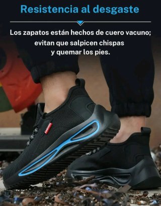 Zapatos de seguridad Antigolpes Negro/Azul