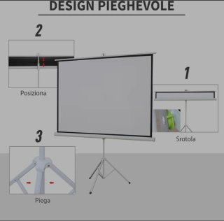 Pantalla Proyector 84” Full HD 4K Trípode