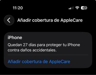 iPhone 17 blanco 256Gb, no tiene ni un mes.