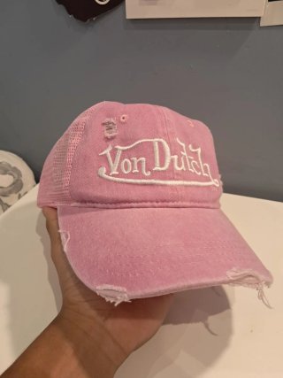 Gorra Von Dutch Rosa Desgastada