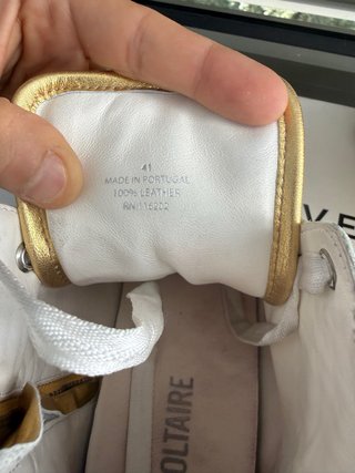 Zadig & Voltaire Piel Oro Microperf T.41 (7)