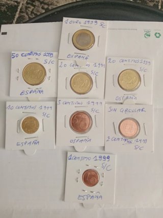 S/C .14 Monedas Euro España 1999 y más.