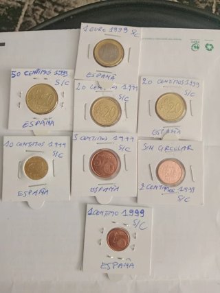 S/C .14 Monedas Euro España 1999 y más.