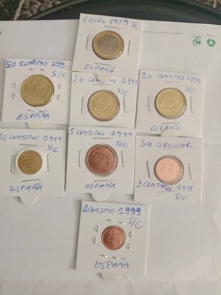 S/C .14 Monedas Euro España 1999 y más.