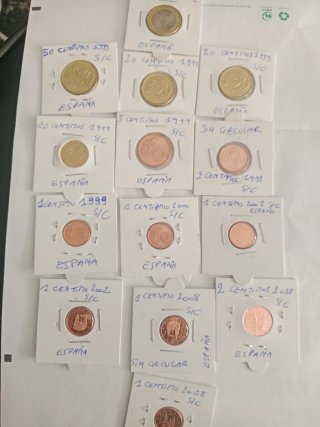 S/C .14 Monedas Euro España 1999 y más.