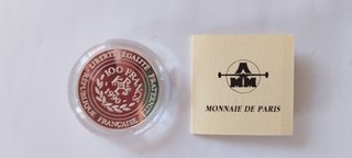 Moneda 15 Écus Carlos Magno 814-1990