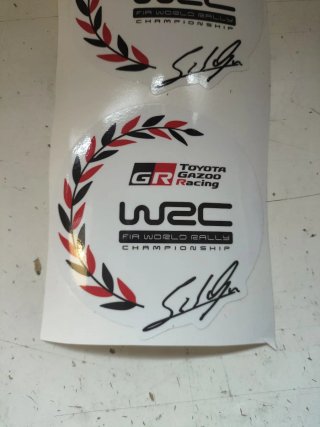 2x Pegatinas Toyota WRC YARIS GR 10cm gazoo racing