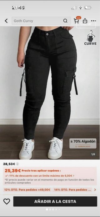 Pantalones cargo negros