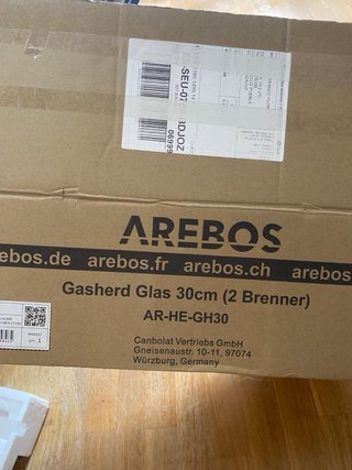Placa de gas 2 fuegos AREBO