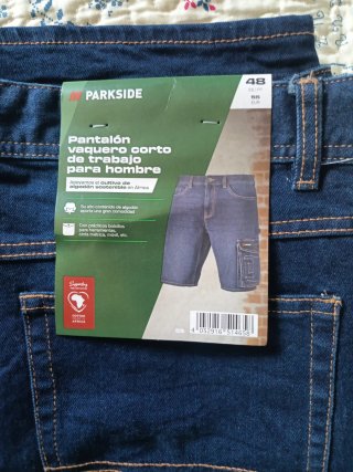 Pantalones vaqueros cortos de trabajo hombre 48