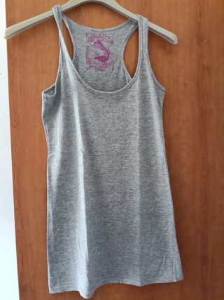 Camiseta tirantes Bershka mujer gris