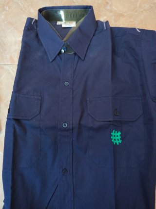 Camisa de trabajo azul marino talla 42