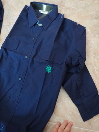 Camisa de trabajo azul marino talla 42