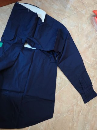 Camisa de trabajo azul marino talla 42