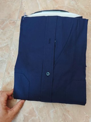Camisa de trabajo azul marino talla 42