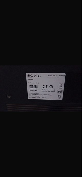 TV Sony Bravia KD-49XF8096 49 Negro