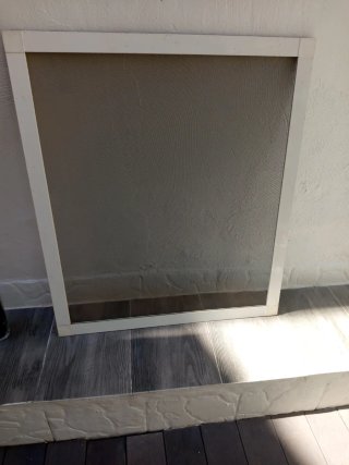 Mosquitera de aluminio blanca