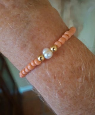 Pulsera con perla de río