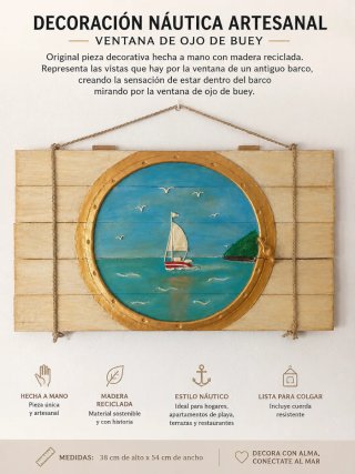 Cuadro Náutico Artesanal Madera