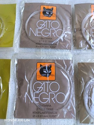 Lote 6 cuerdas guitarra Trebol y Gato Negro