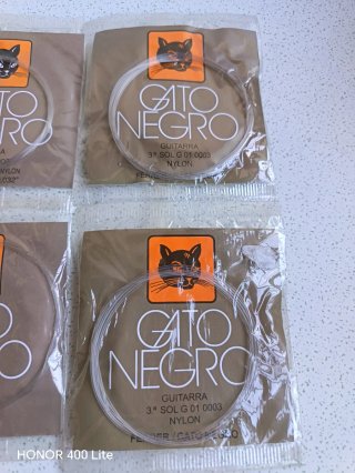 Lote 6 cuerdas guitarra Trebol y Gato Negro