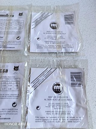 Lote 6 cuerdas guitarra Trebol y Gato Negro