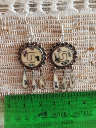 Pendientes Artesanales Mexicanos Plata Avalon