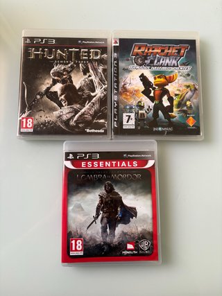 Lote 3 Juegos PS3: Hunted, Ratchet & Clank, Shadow