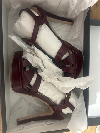 Pedro Miralles Zapatos Rojos Tacon Plataforma