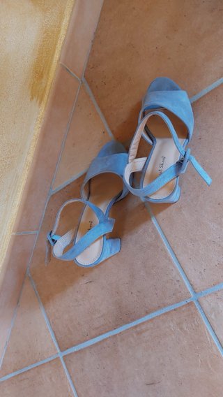 Sandali tacco azzurri