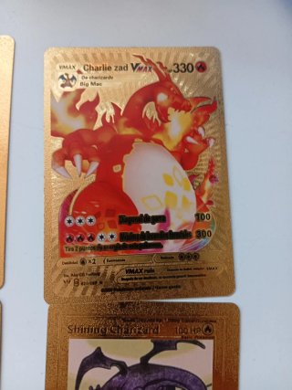 4 Cartas Pokémon Doradas Charizard