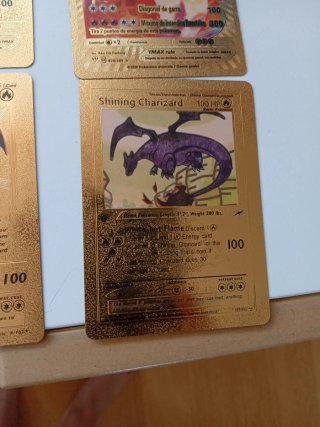 4 Cartas Pokémon Doradas Charizard