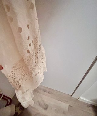 Vestido Boho Beige Encaje Talla Única